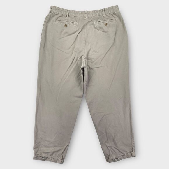 VINTAGE Banana Republic Safari Pants Mens 38x30 Khaki Twill Relaxed Trousers - Picture 4 of 16